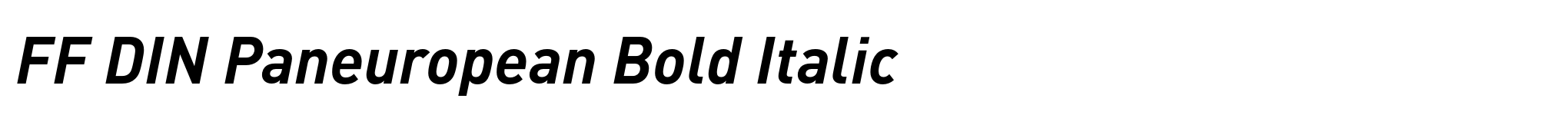 FF DIN Paneuropean Bold Italic image